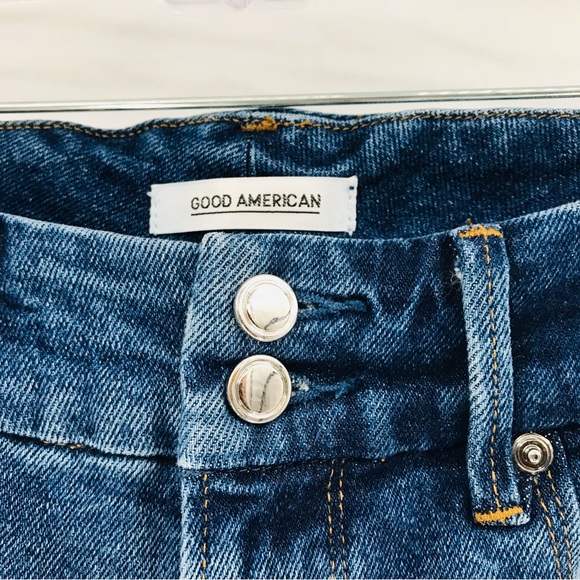 Good American Straight Leg Jeans Twisted Seam Size 27 - Picture 3 of 6